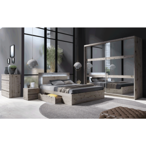 Set dormitor (dulap/ pat/ 2 noptiere)